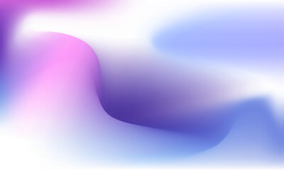 Blue, pink and white smooth gradient abstract background. Flowing colors gradation creative banner. Vector illustration