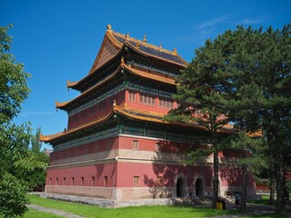 Architecture of Anyuan Temple in Chengde, Hebei, China