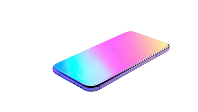 Colorful phone, vibrant gradient