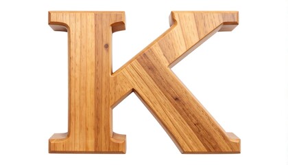3D wooden letter K