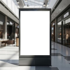 Blank digital billboard in a shopping mall (2)