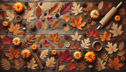 Autumn Leaves Pattern Screensaver Background
