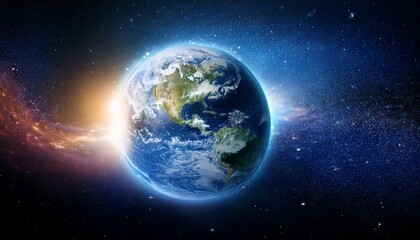 Obraz premium cosmic flutter earth s transformation