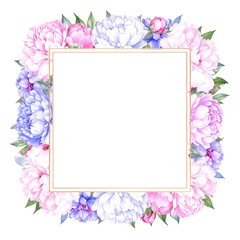 Floral Square Frame