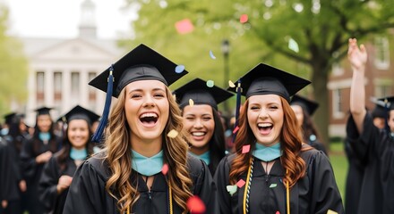 Graduation Joy Young Graduates Celebrate Academic Achievement, Ready for the Future