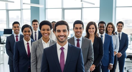 Diverse Business Team Professionalism and Unity in the Modern Workplace Environment