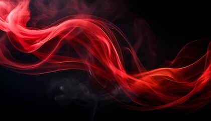 Obraz premium abstract blurred red smoke against a dark backdrop