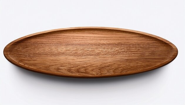 lonely wooden plaque against white background with clipping path for creative design