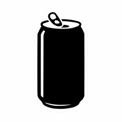 Aluminum soda can, vector illustration of a blank, liquid drink container isolated on a white background