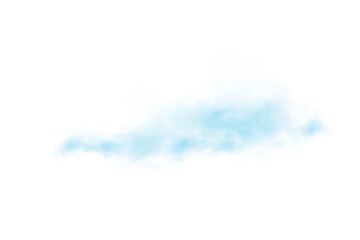 Light Blue Smoke. Transparent Cloud Effect with Soft Mist and Vapor Texture