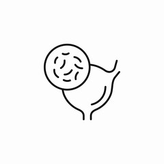 bladder with bacteria icon sign vector