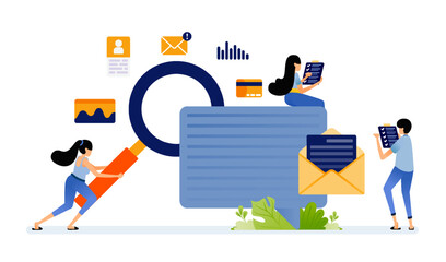 Illustration Design of Seeking job vacancy feedback. Can be used for book cover, banner, website, web, ads