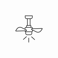 ceiling fan with light icon sign vector