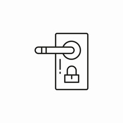 door lock with keyhole icon sign vector