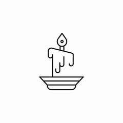 dripping candle holder icon sign vector