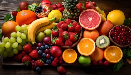 a vibrant and healthy assortment of fresh fruits