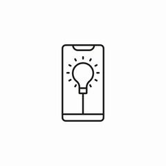 mobile phone idea icon sign vector