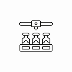 robotic arm dispensing liquid icon sign vector