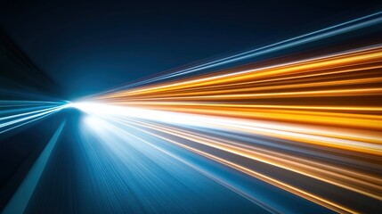 Dynamic Light Trails: Sci - Fi Futuristic Abstract Background
