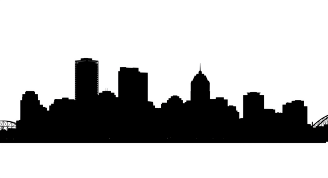 City Skyline Silhouette Urban Architecture.