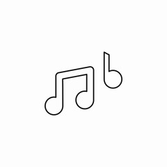 two musical notes icon sign vector