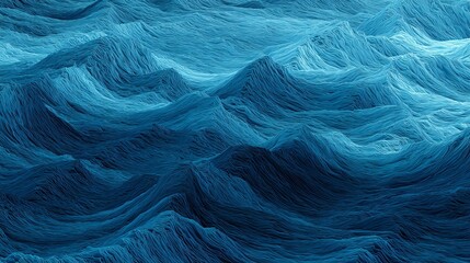 An ocean s vast blue texture resembling a topographical map crafted with layered fiber and deep