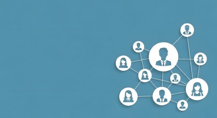 Abstract Digital Web of Connected People