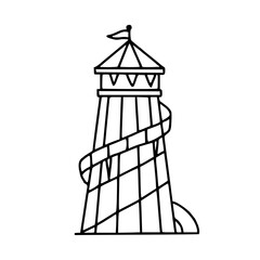 outline drawing of a fun fair ride