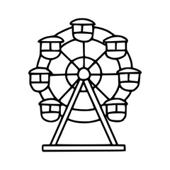 amusement park ride line art