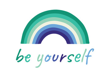 Colorful rainbow shape Gay men pride flag Happy pride day LGBTQIA community Pride Month Vector hand drawn doodle for posters, stickers, logo, cards