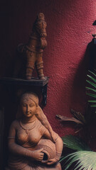 statue of woman and horse