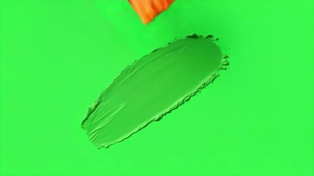 green paint on a green background