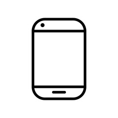 Minimalist mobile phone line art icon illustration design