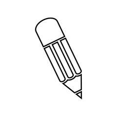 Minimalist pencil line art icon illustration design