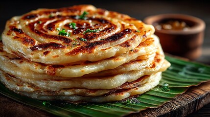 Delicious parotta indian bread