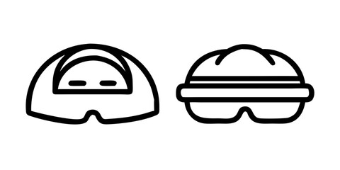 Vector art of cosmetic face mask and burger vector illustration