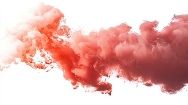 Dynamic Red Smoke Flowing Gracefully in a Richly Abstract Artistic Style and Presentation