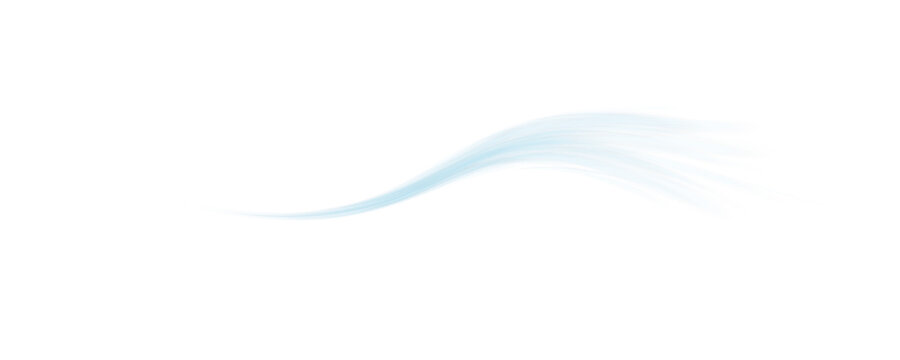 Smooth Blue Wind Wave. Light Air Stream Flow Overlay for Clean Air Design and Natural Ventilation