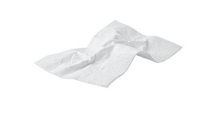 Obraz premium Crumpled white paper lying on a flat surface isolated 