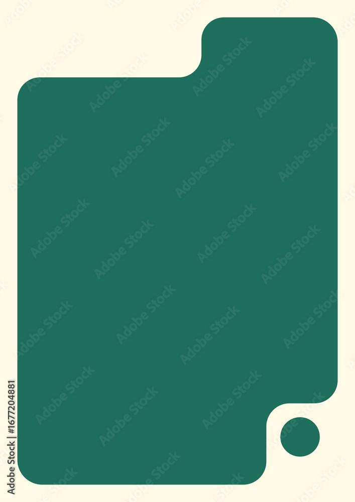 Aufkleber minimal green ui window frame with rounded corners and modern flat design. clean digital interface m