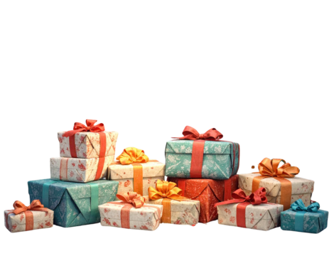 Christmas background with christmas gifts decoration - 3d rendering