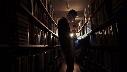 Clandestine searches of information in the stacks at night