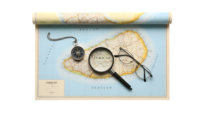Map Magnifying Glass Compass Glasses For Travel Planning And Exploration.