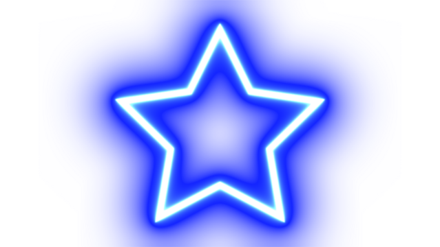 blue star on transparent background - Powered by Adobe