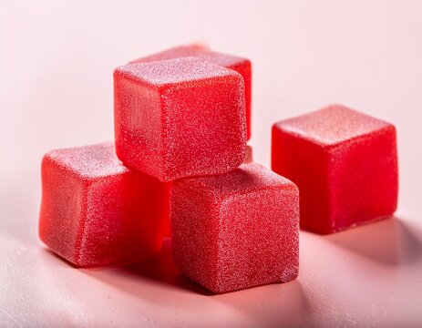 sweet chewy red cubes
