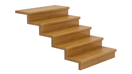 Wooden staircase steps interior design home architecture climb ladder stairway indoors modern 100 character on transparent background
