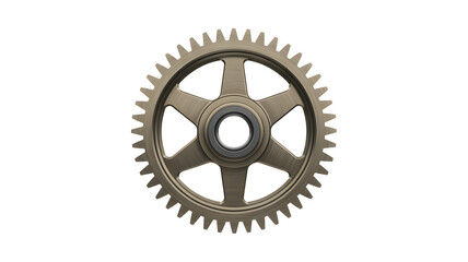 Obraz premium Gear cogwheel machinery mechanical engineering teeth mechanism industry machine part equipment component 100 on transparent background