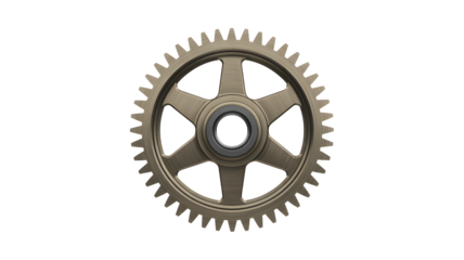 Gear cogwheel machinery mechanical engineering teeth mechanism industry machine part equipment component 100 on transparent background