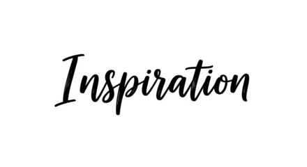 The word Inspiration written in an elegant black cursive script.
