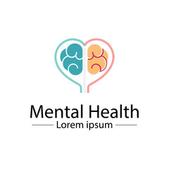 Obraz premium Minimalist mental health logo
